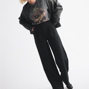 Abercrombie & Fitch Black Wide Leg Pants
